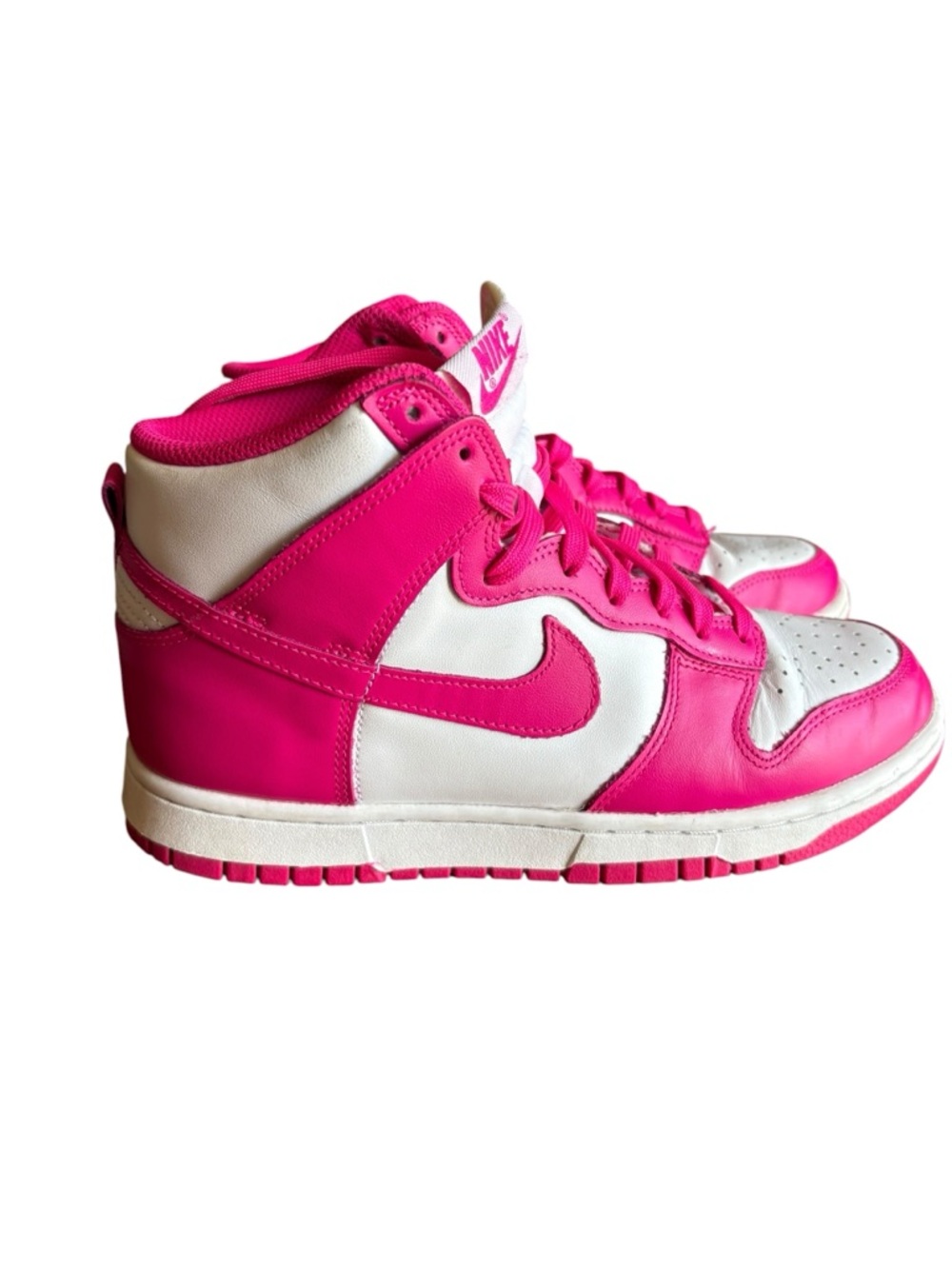 Nike Women’s High-Top Sneakers in Hot Pink and White DD1869-110 size7.5